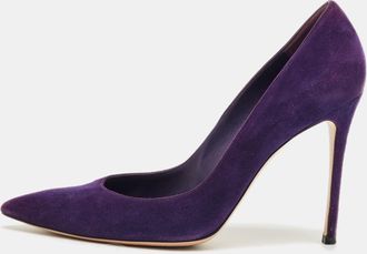 Gianvito Rossi Purple Suede Gianvito 105 Pumps