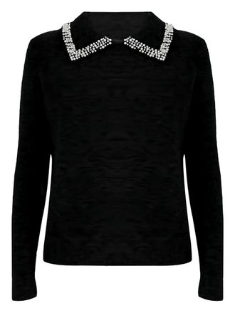 Kocca Aralda embellished-collar sweater - women - Fabric - L - Black