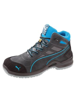 Puma Womens Beryll Mid Work Shoes Steel Toe In Black/blue