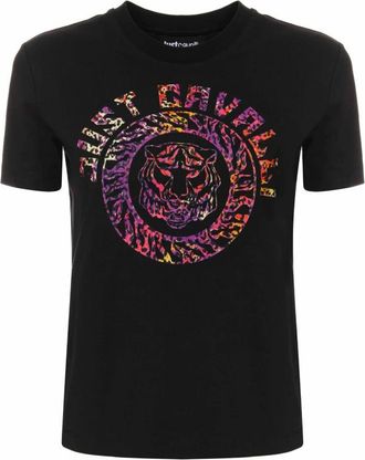 Just Cavalli T-shirts en Polos - Dames - T-shirts - Zwart - XS - Tops