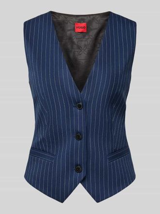 HUGO BOSS Slim Fit Anzugweste mit Viskose-Mix Modell AUMARA-2 in Marine, Gr&ouml;&szlig;e 32
