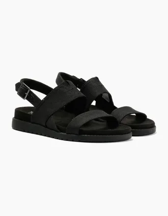 Toms Womens TOMS Marin Slingback Canvas Womens Black Sandals - Size: 7