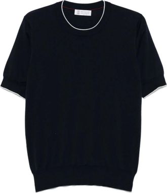 Brunello Cucinelli Uomo, Maglie, Blu, L, new