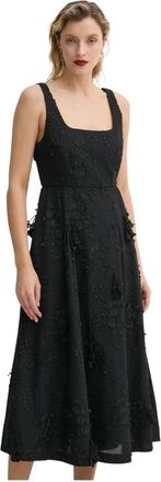 Munthe Fronia Jurk - Dames - Casual kleedjes - Zwart - S - Katoen - Kleedjes