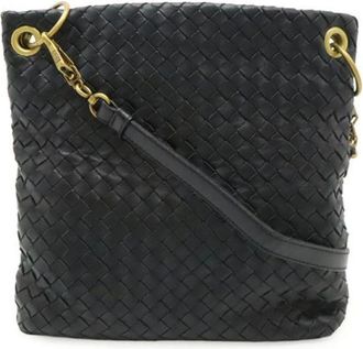 Bottega Veneta Pre-owned Shoulder Bags, female, Black, Size: ONE SIZE Pre-owned Leather shoulder-bags