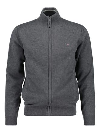GANT Felpa in lana con zip - Grigio