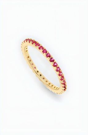 Mint & Lily July Birthstone Eternity Stacking Ring in 18K Gold Over Sterling Silver at Nordstrom, Size 10