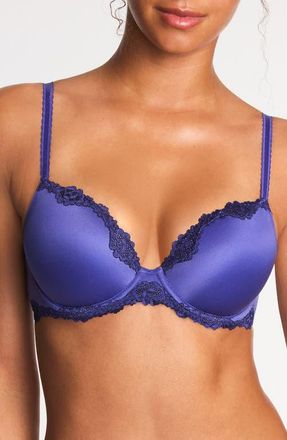 b.tempt'd by Wacoal Future Foundation Underwire Lace Trim Contour Bra in Spectrum Blue at Nordstrom, Size 34Ddd