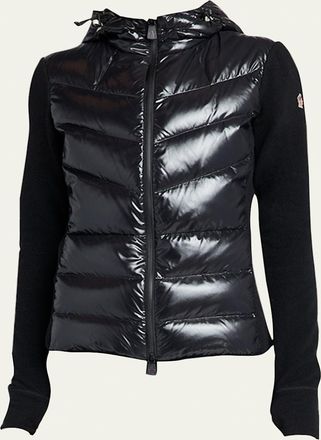 Moncler Puffer Zip-Up Cardigan