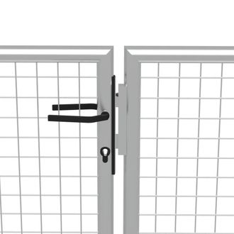 Berkfield Home Durable Garden Gate Galvanised Steel 415x200 cm Silver