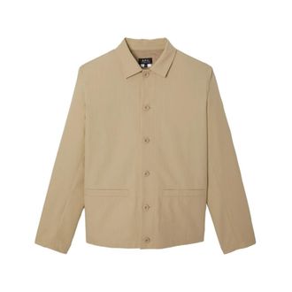 A.P.C. Rodney Jacket - Heren - Zomerjassen - Beige - XL - Katoen - Jassen