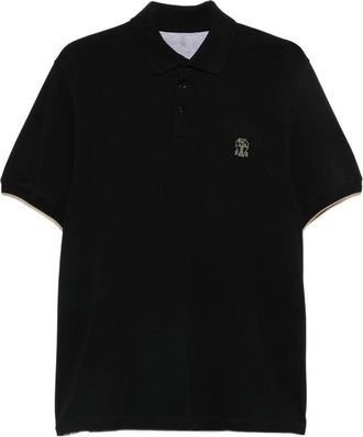 Brunello Cucinelli Logo-embroidered Short-sleeve Cotton Polo Shirt