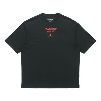 Nike Jordan Air Jordan Casual Sports Printing Short Sleeve Black DM3545-010