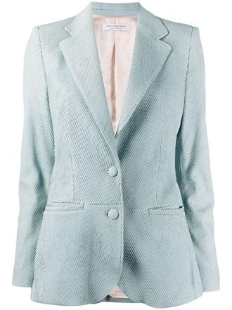 Philosophy di Lorenzo Serafini textured single-breasted blazer - Blue