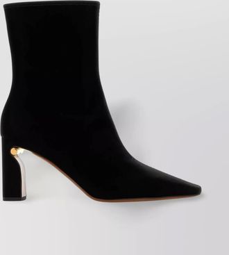 Alexander McQueen ankle boots fabric pointed toe