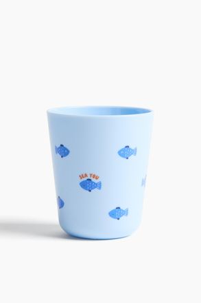 H&M Bedruckter Kinderbecher - Hellblau/Fische