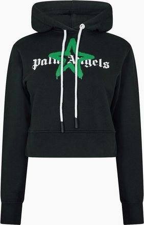 Palm Angels Womens Palm Star Hoody - Black/Multi - Size: 18