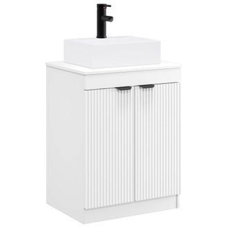 vidaXL Juego De Muebles De Ba&ntilde;o Blanco Madera De Ingenier&iacute;a Vidaxl