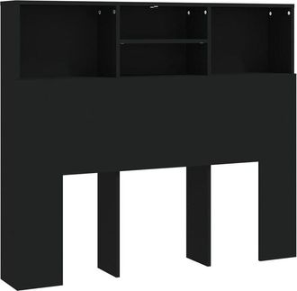 vidaXL Headboard Cabinet Black 120x19x103.5 cm Vidaxl