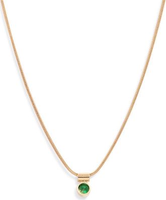 Set & Stones Ellie Birthstone Pendant Necklace in Gold/may at Nordstrom