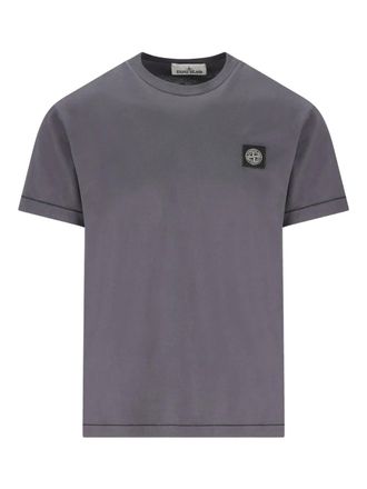 Stone Island T-shirt met patch - Grijs