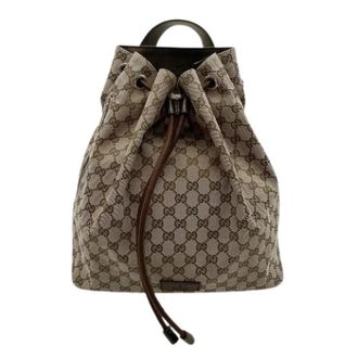 Gucci Pre-owned GG Canvas Rugzak - unisex - Vintage Rugzakken - Bruin - ONE Size - Leer - Vintage