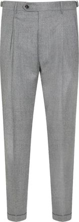 Berwich Retrolong Broek - Heren - Nette broeken - Grijs - M - Wol - Broeken