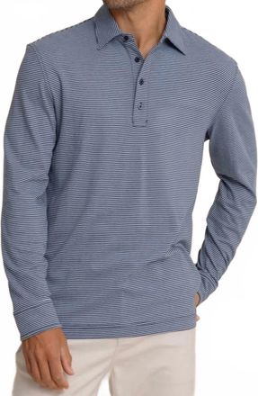 Southern Tide Sandy Kay Sportshirt Long Sleeve Polo In Dress Blue