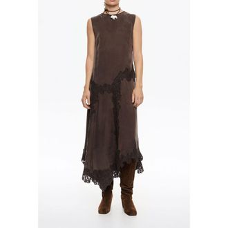 Bimba & Lola Lace Sleeveless Dress in Dark Brown at Nordstrom, Size Small
