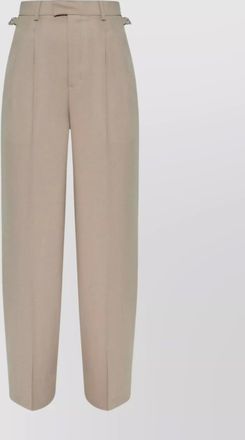 Ami virgin wool high-rise wide-leg trousers