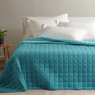 Caleffi Copriletto-trapuntato Modern Tinta Unita Piazza e Mezza Anice - Caleffi