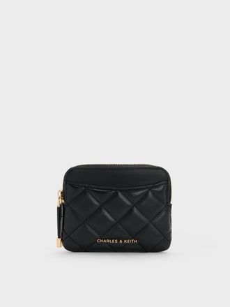 Charles & Keith Alva Quilted Top-Zip Card Holder