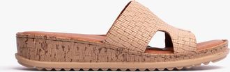 Hush Puppies Womens Hush Puppies ELOISE Womens Sandals Taupe - Cream - Size: 5