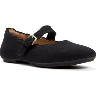 FitFlop Delicato Wave Edge Canvas Mary Janes in Black at Nordstrom, Size 7.5
