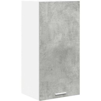 vidaXL Hanging Cabinet Concrete Grey and White 40 x 31 x 80 cm vidaXL