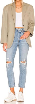 A Gold E Womens Riley Crop Highrise Straight Jeans In Blitz