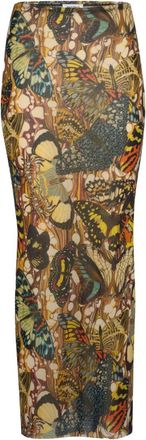 Jean Paul Gaultier Multicolor Printed Maxi Skirt