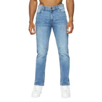 Duck and Cover Rechte Jeans Heren Janstar (Stone Wash)