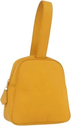 Saint Laurent Pre-owned Vintage Handtas - Dames - Vintage Mini Tas - Geel - ONE Size - Nylon - Vintage