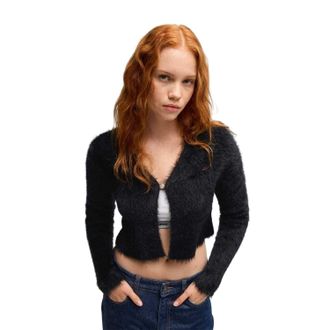 HUGO BOSS Hugo Vrouwen/dames: kort model met ruime pasvorm en lange mouwen (Zwart)