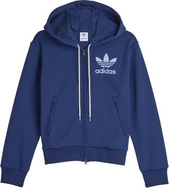 adidas Track Hoodie Collegiate Navy Elegant Design - Heren - Sportshirts - Blauw - S - Polyester - Fitness