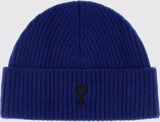 Ami Beanie in Pure Virgin Wool with Cuff and Contrast Logo