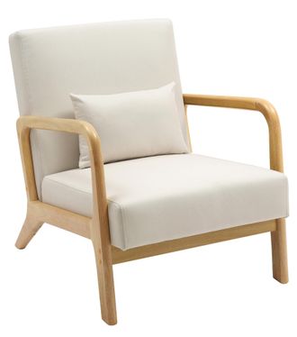 Clp Sill&oacute;n Hibbing Con Tapizado De Tela Crema