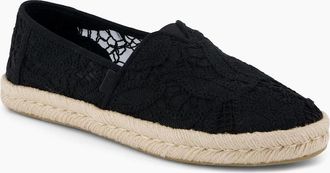 Toms Womens TOMS Alpargata Rope 2.0 Shoe Cotton Womens Black Espadrilles - Size: 4