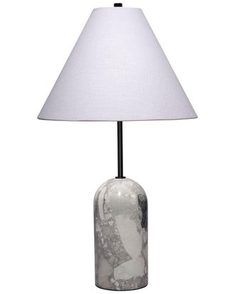 Jamie Young Co. Holt Travertine Table Lamp With Linen Shade