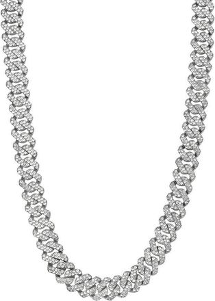 Adornia Adornia Rhodium Plated CZ Chain Necklace