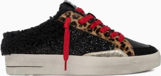 Crime London Schoenen, Dames, Zwart, 40 EU, Leer, SK8 Deluxe Sabot
