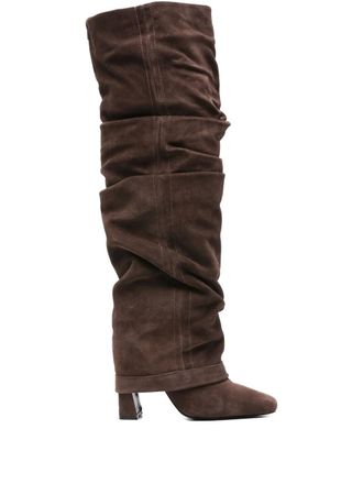 Gold & Rouge 90mm Jaika ruched boots - Brown