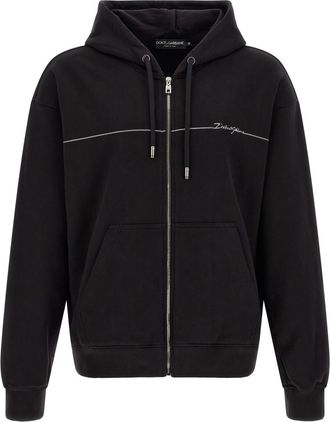Dolce & Gabbana Black Logo Regular Hoodie