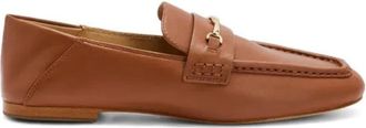 Michael Kors Bruin Leren Platte Schoenen - Dames - Loafers - Bruin - 38 EU - Schoenen